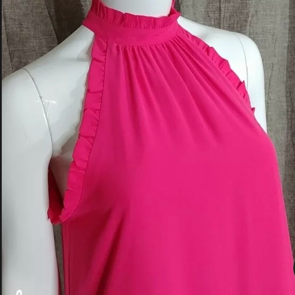 Barbie Pink Halter Neck Summer Dress Amanda Uprichard Sz Small Feminine Romantic
